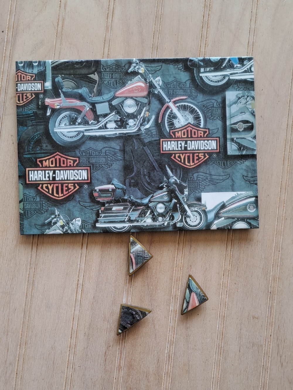 Magnetic Harley-Davidson Motorcycle Picture Frame Magnet Set Biker Desk Décor